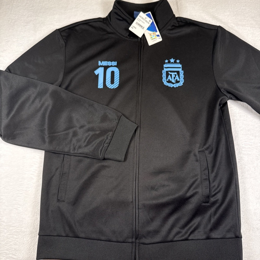 AFA Argentina Lionel Messi Official Soccer Jacket Black Size L